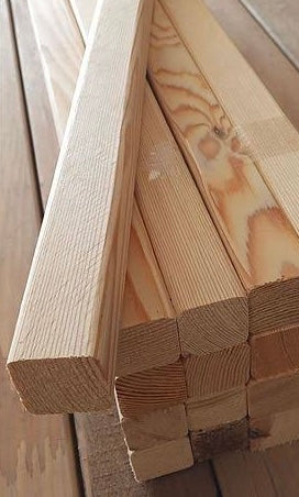 Silinmiş Çam Ahşap Çıta 4x4x100 cm / ücretsiz kesim
