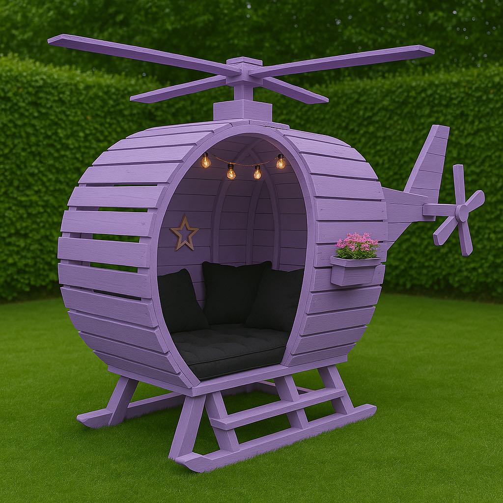 Ahşap Helikopter Bahçe Kabini