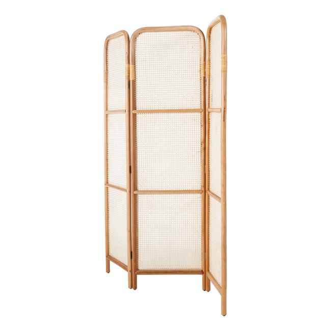 Rodos Dekoratif Hasır Ahşap Paravan – 3 Kanat Katlanır Oda Bölücü 175 cm