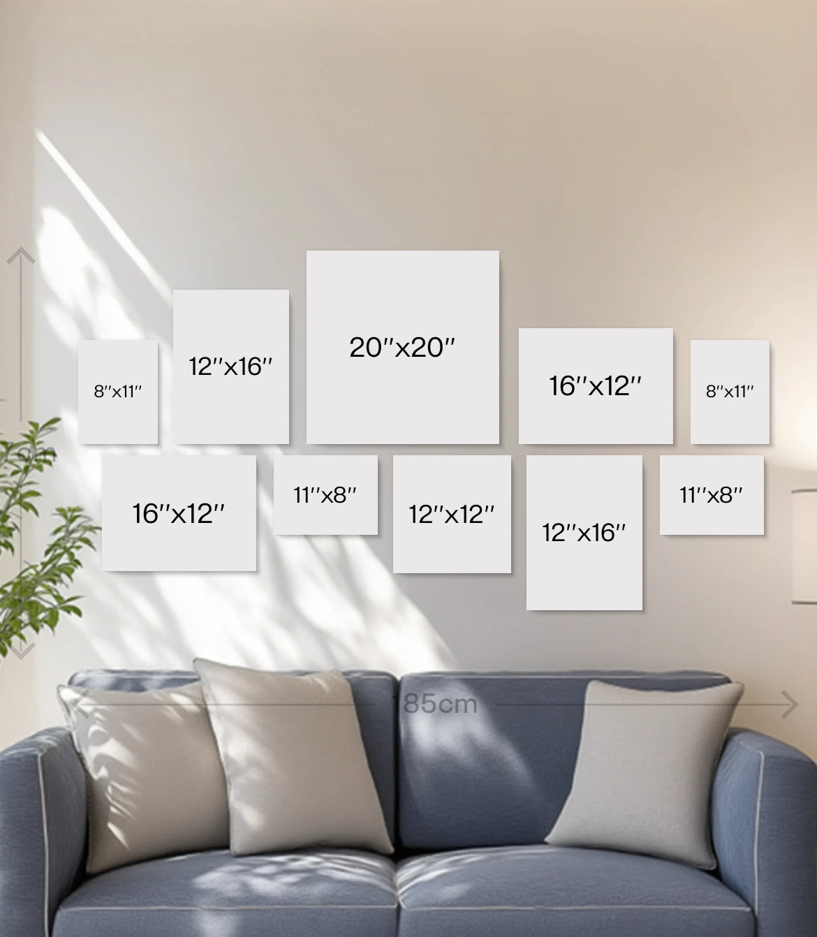 Duvar Sanatı için 10 Parça Premium Ahşap Çerçeve – Yapışkanlı, Hazır Montaj Kolaj Seti
