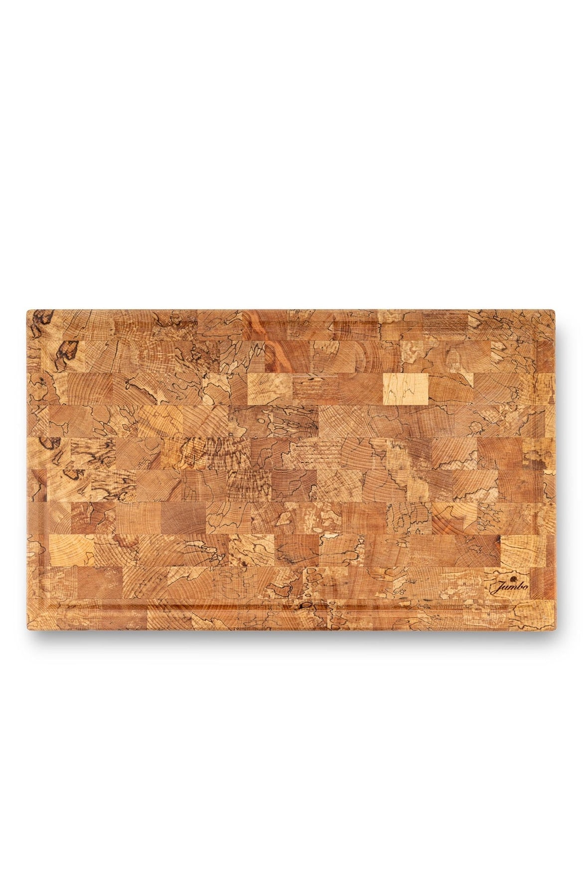 Jumbo Rustik Natural Masif Ahşap Kesme Tahtası 50x30x6 cm | End Grain El Yapımı Profesyonel Doğrama Tahtası