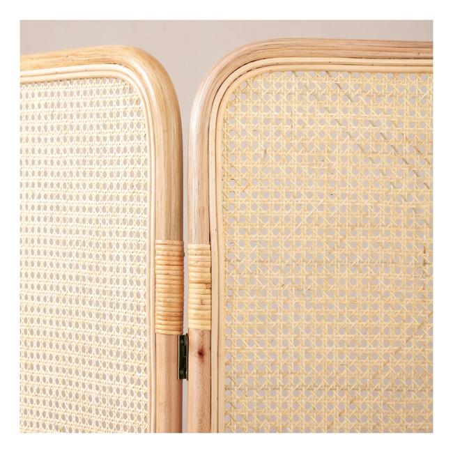 Rodos Dekoratif Hasır Ahşap Paravan – 3 Kanat Katlanır Oda Bölücü 175 cm