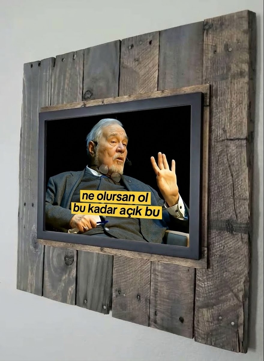 Kişiye Özel Resimli Rustik Ahşap Çerçeve – Otantik Doku