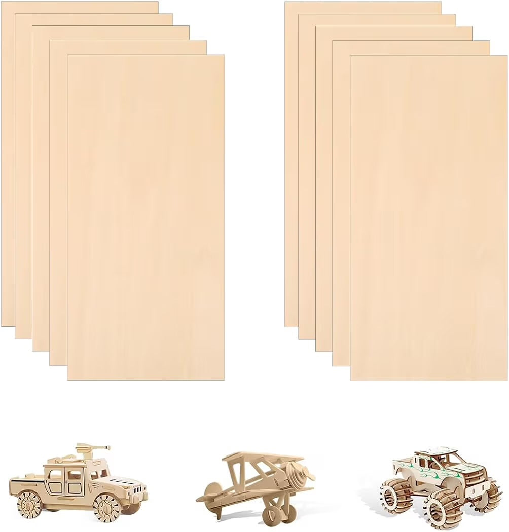 Kontrplak Levha 3 mm 10 adet Ahşap Levha Ahşap El İşi Lazer İşleme Model Yapımı Gravür CNC El İşi