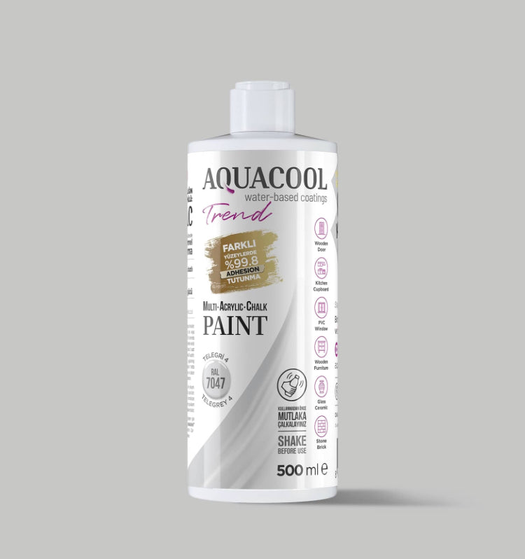 Aquacool Trend MAC Boya RAL Serisi 7047 Telegri 500 ml