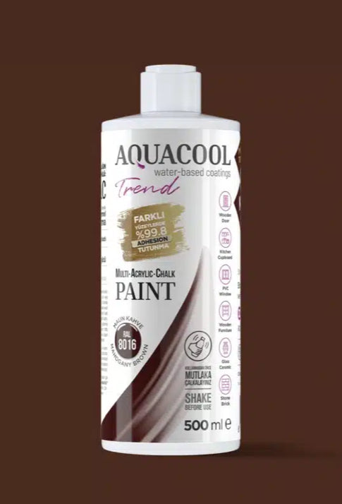 Aquacool Trend MAC Boya RAL Serisi 8016 Maun Kahve 500 ml