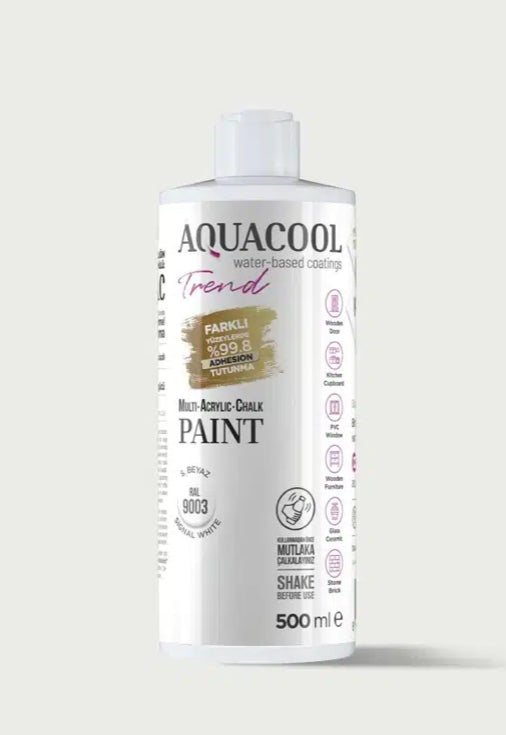 Aquacool Trend MAC Boya RAL Serisi 9003 Sinyal Beyazı 500 ml