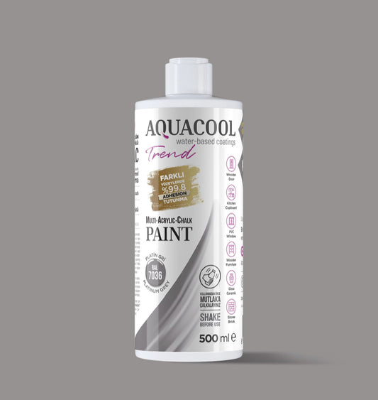 Aquacool Trend MAC Boya RAL Serisi 7036 Platin Gri 500 ml