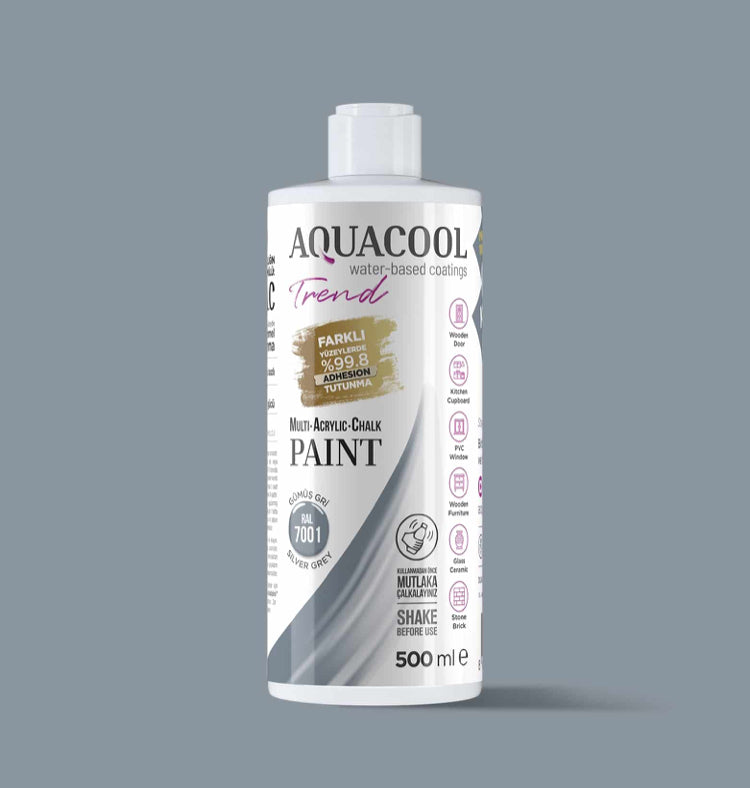 Aquacool Trend MAC Paint RAL Series 7001 Silver Gray 500 ml