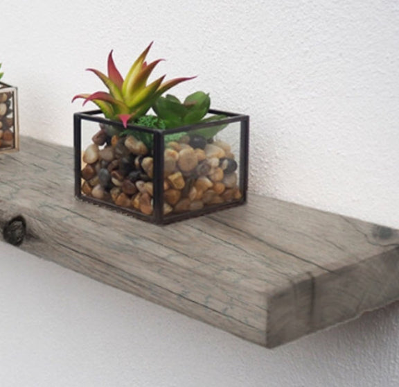 Rustic Oak Shelf 8x25x100 cm
