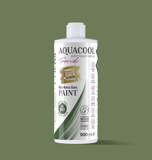 Aquacool Trend MAC Boya RAL Serisi 6011 Reseda Yeşili 500 ml