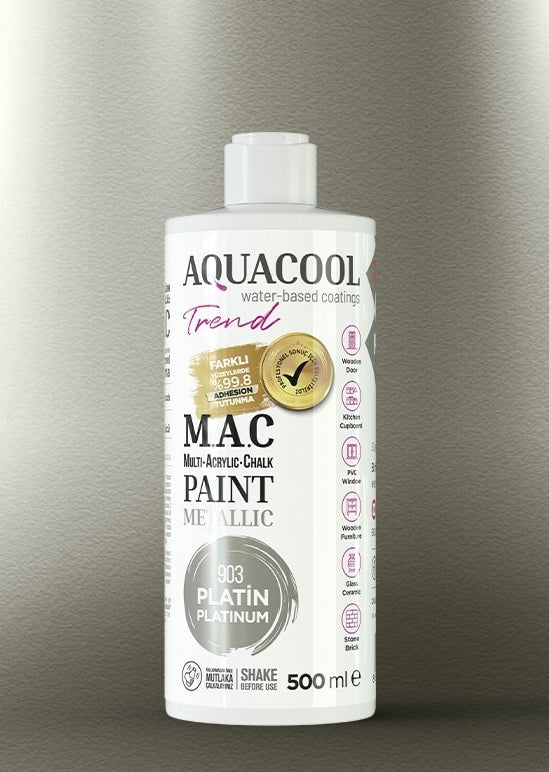 Aquacool Trend Metalik Boya 903 Platin