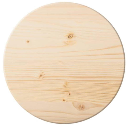 Runde Platte aus Massivholz