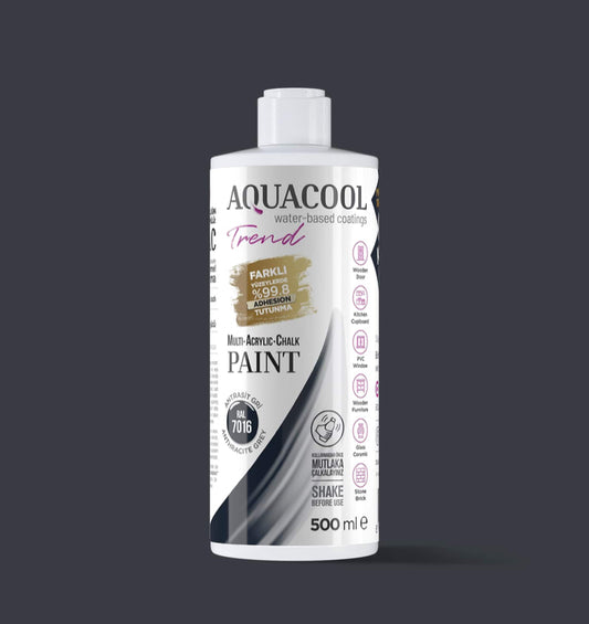 Aquacool Trend MAC Boya RAL Serisi 7016 Antrasit Gri 500 ml