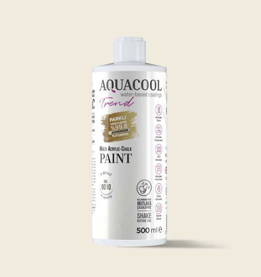 Aquacool Trend MAC Boya RAL Serisi 9010 Saf Beyaz 500 ml