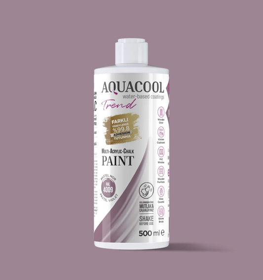 Aquacool Trend MAC Boya RAL Serisi 4009 Pastel Mor 500 ml