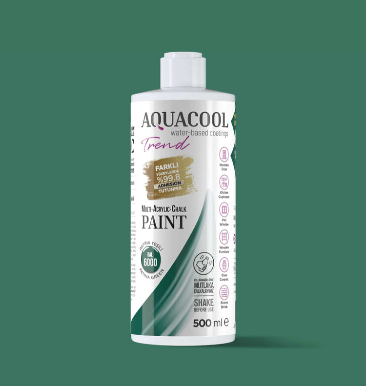 Aquacool Trend MAC Boya RAL Serisi 6000 Patina Yeşili 500 ml