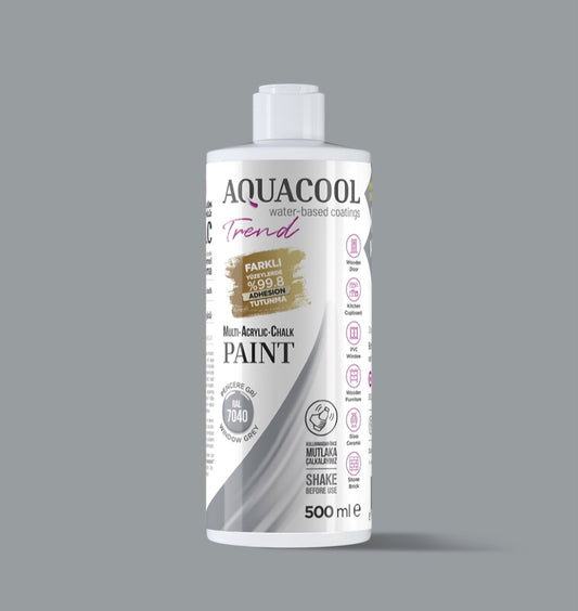 Aquacool Trend MAC Boya RAL Serisi 7040 Pencere Gri 500 ml