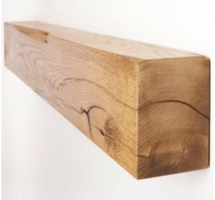 Rustic Oak Shelf 8x25x100 cm
