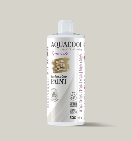 Aquacool Trend MAC Boya RAL Serisi 9002 Gri Beyaz 500 ml