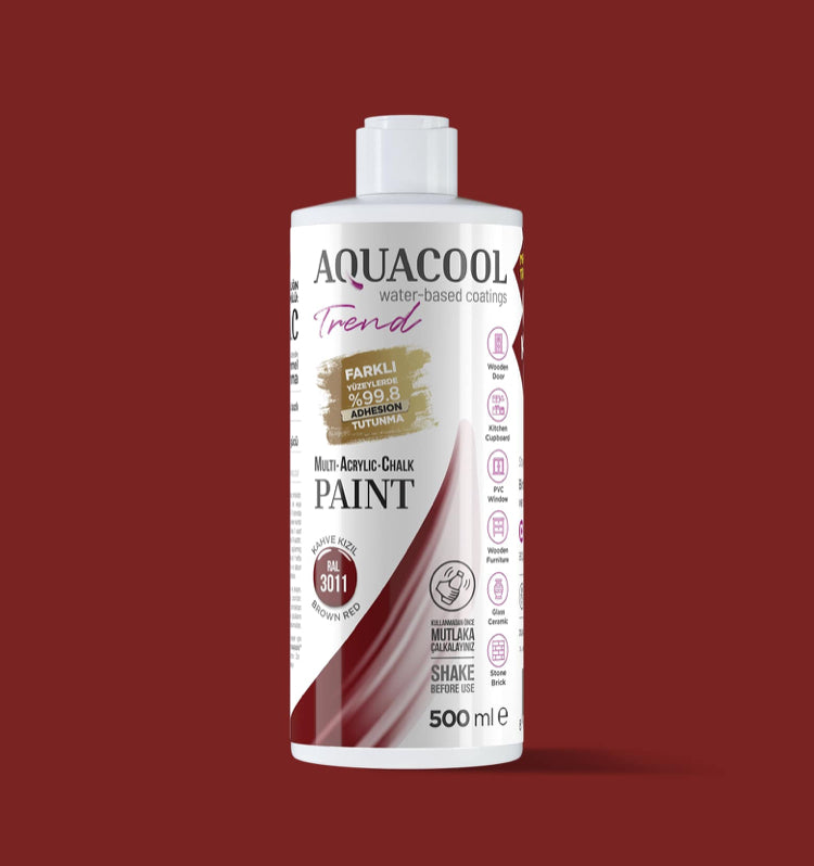 Aquacool Trend MAC Paint RAL Series 3011 Brown Red 500 ml