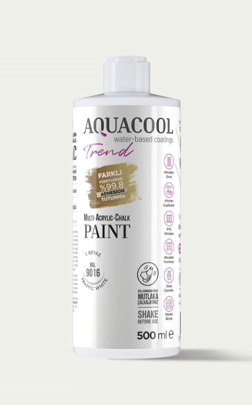 Aquacool Trend MAC Paint RAL Series 9016 Traffic White 500 ml