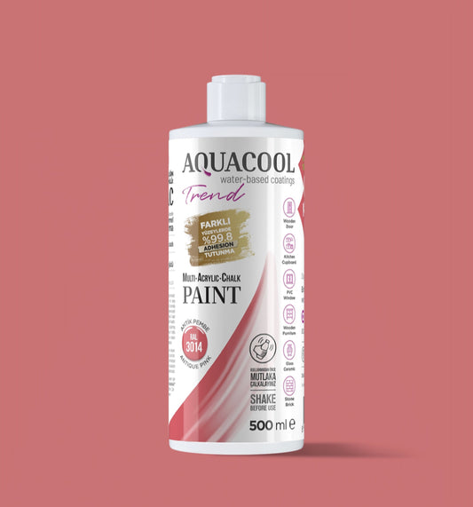 Aquacool Trend MAC Boya RAL Serisi 3014 Antik Pembe 500 ml